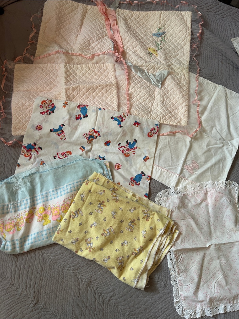Vintage Baby Blankets and Pillow Cases